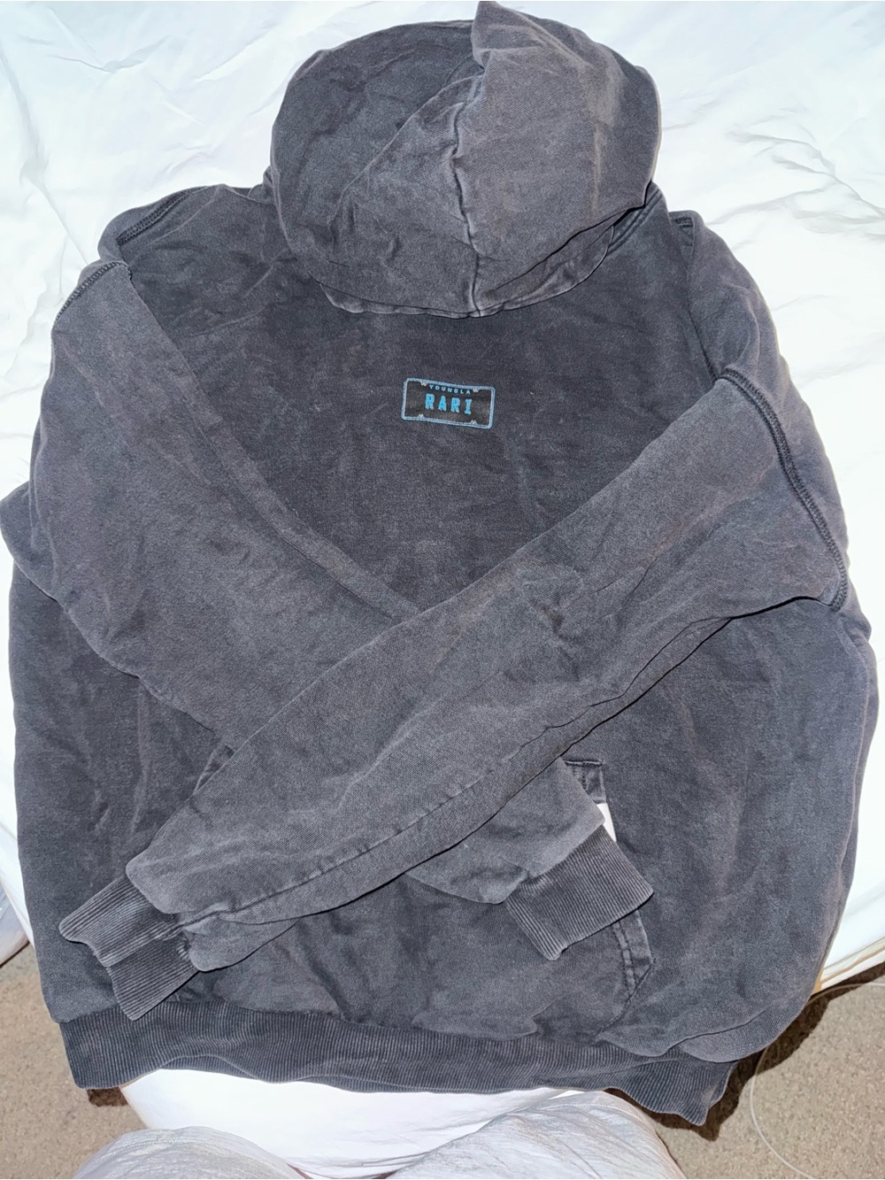 YoungLA Charcoal Gray Pullover Hoodie